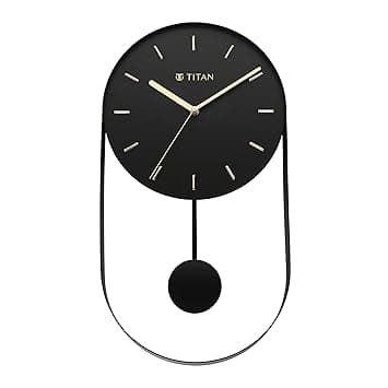 Titan Modern Metallics Pendulum Analog Clock - Black - W0086Mp01